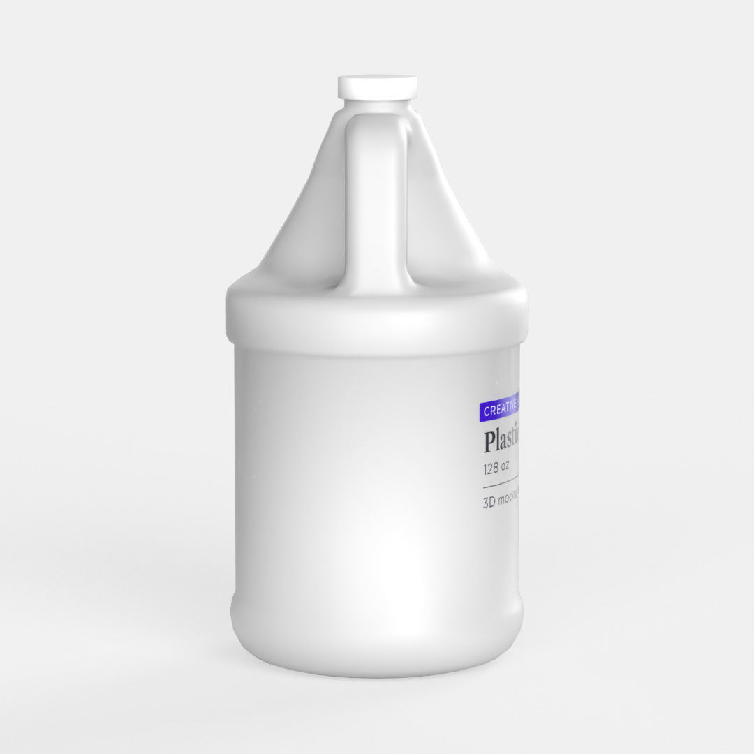 Plastic Gallon Utility Jug 3D model_3