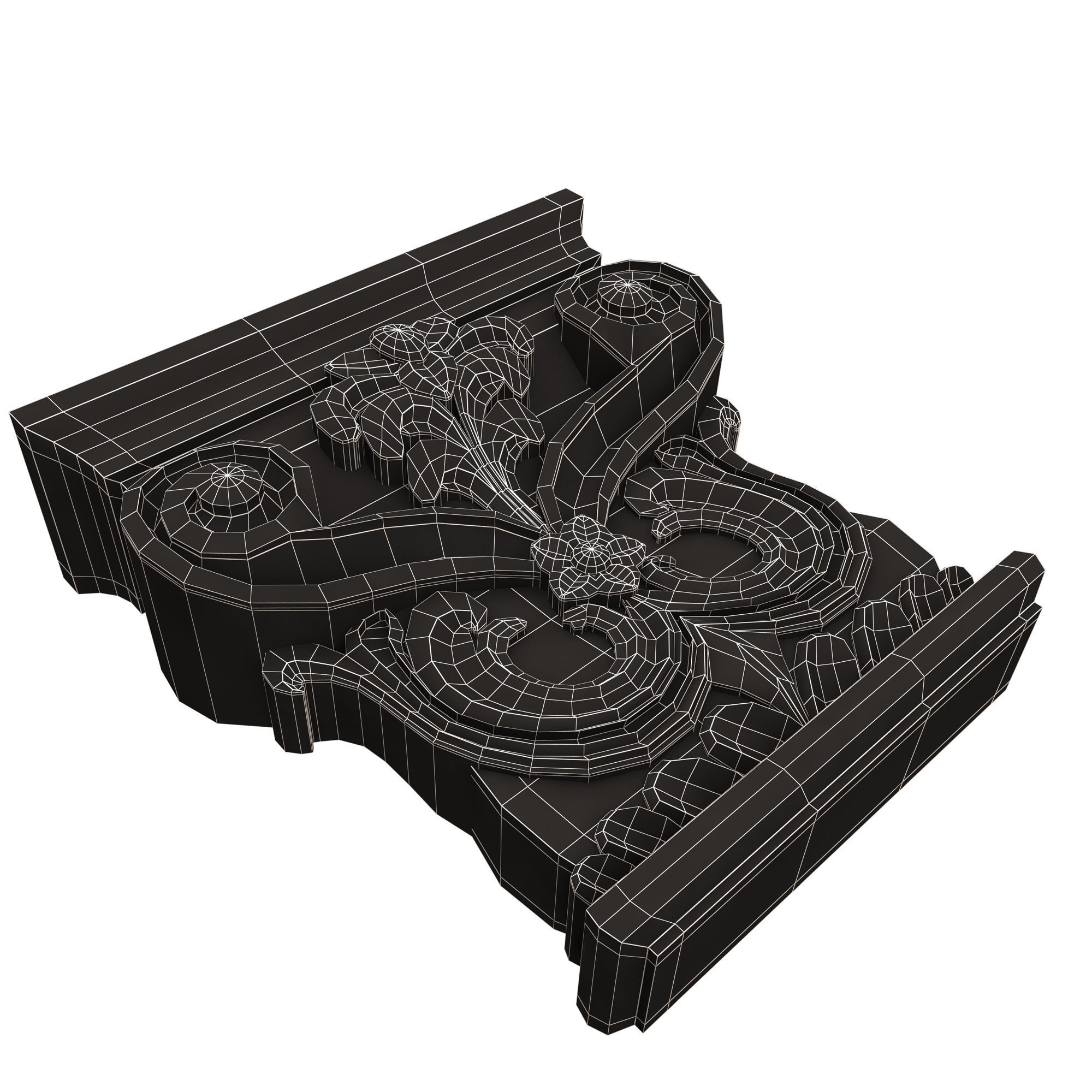 Carved Capital 07 Low-poly 3D model_17