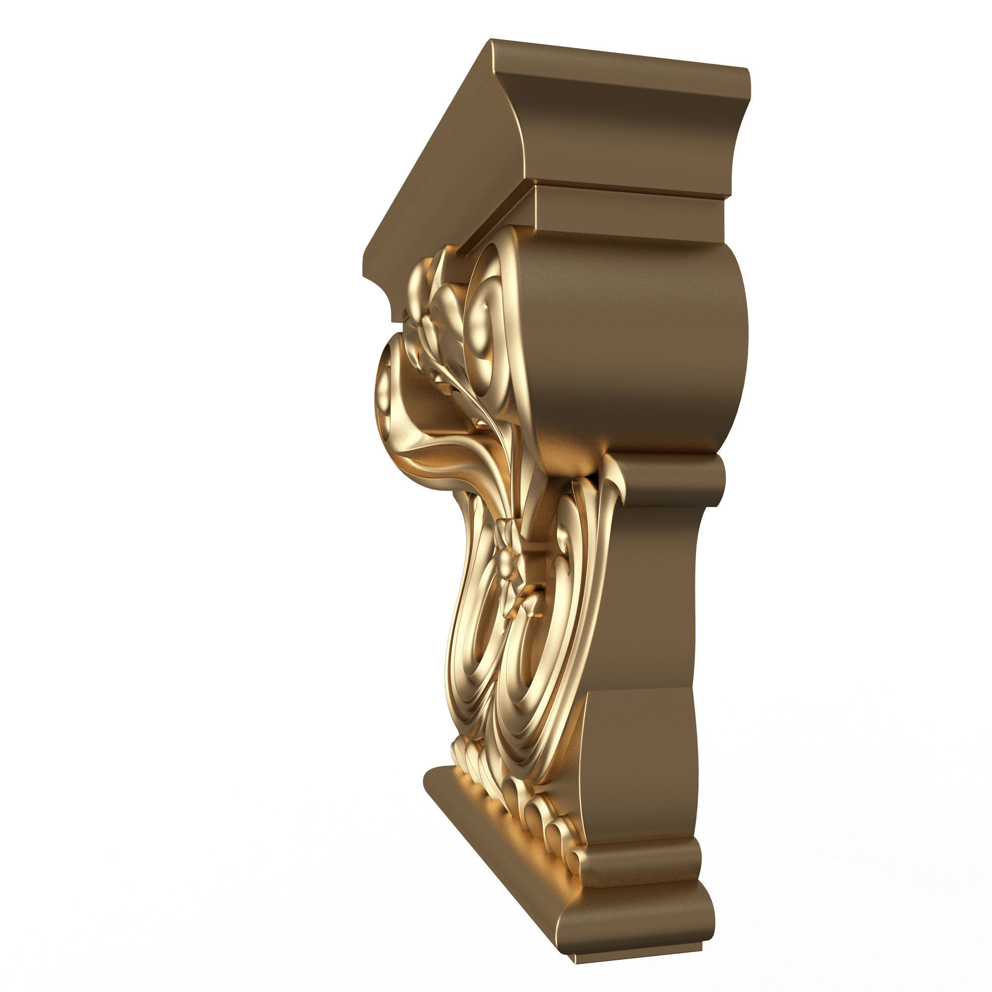 Carved Capital 07 Low-poly 3D model_4