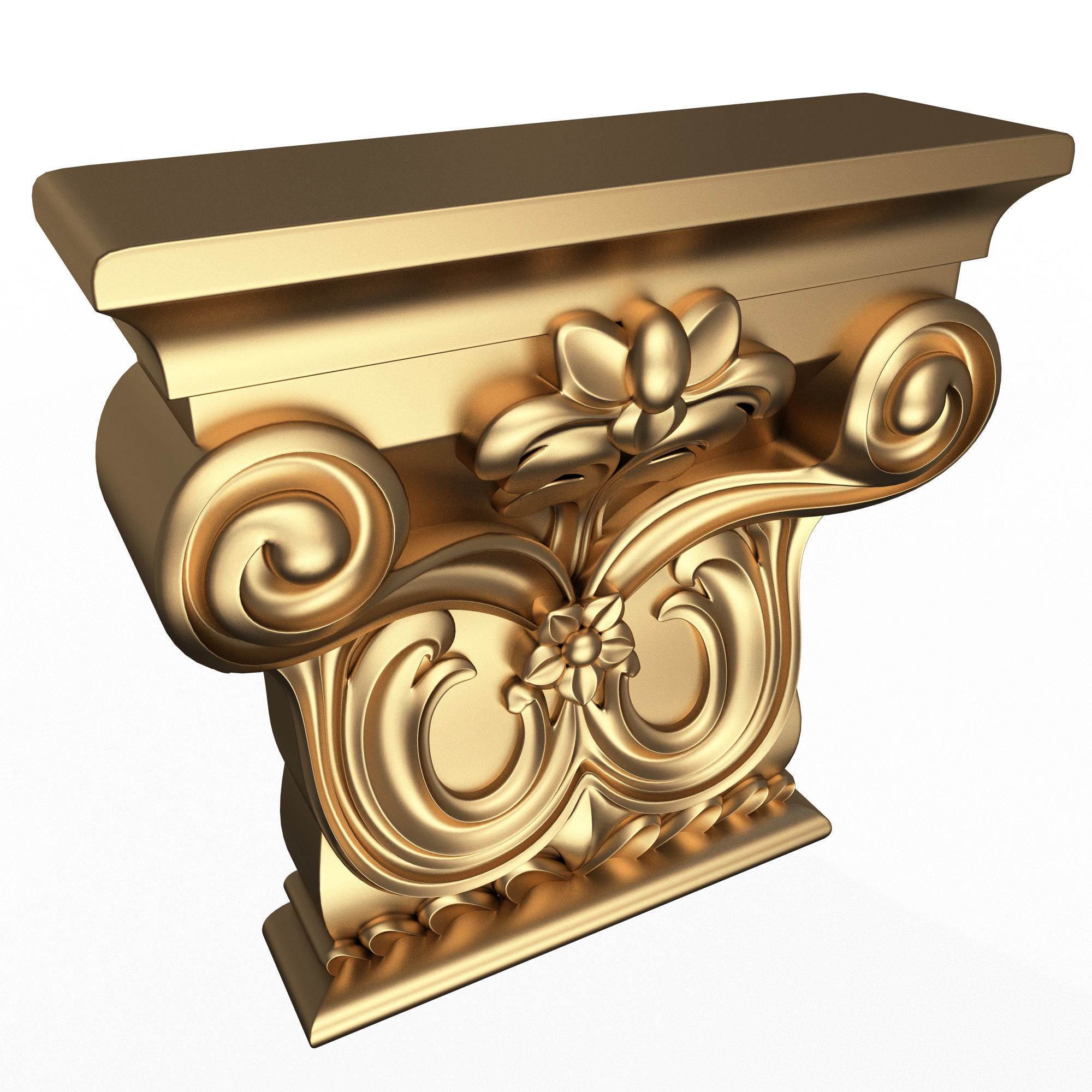 Carved Capital 07 Low-poly 3D model_1