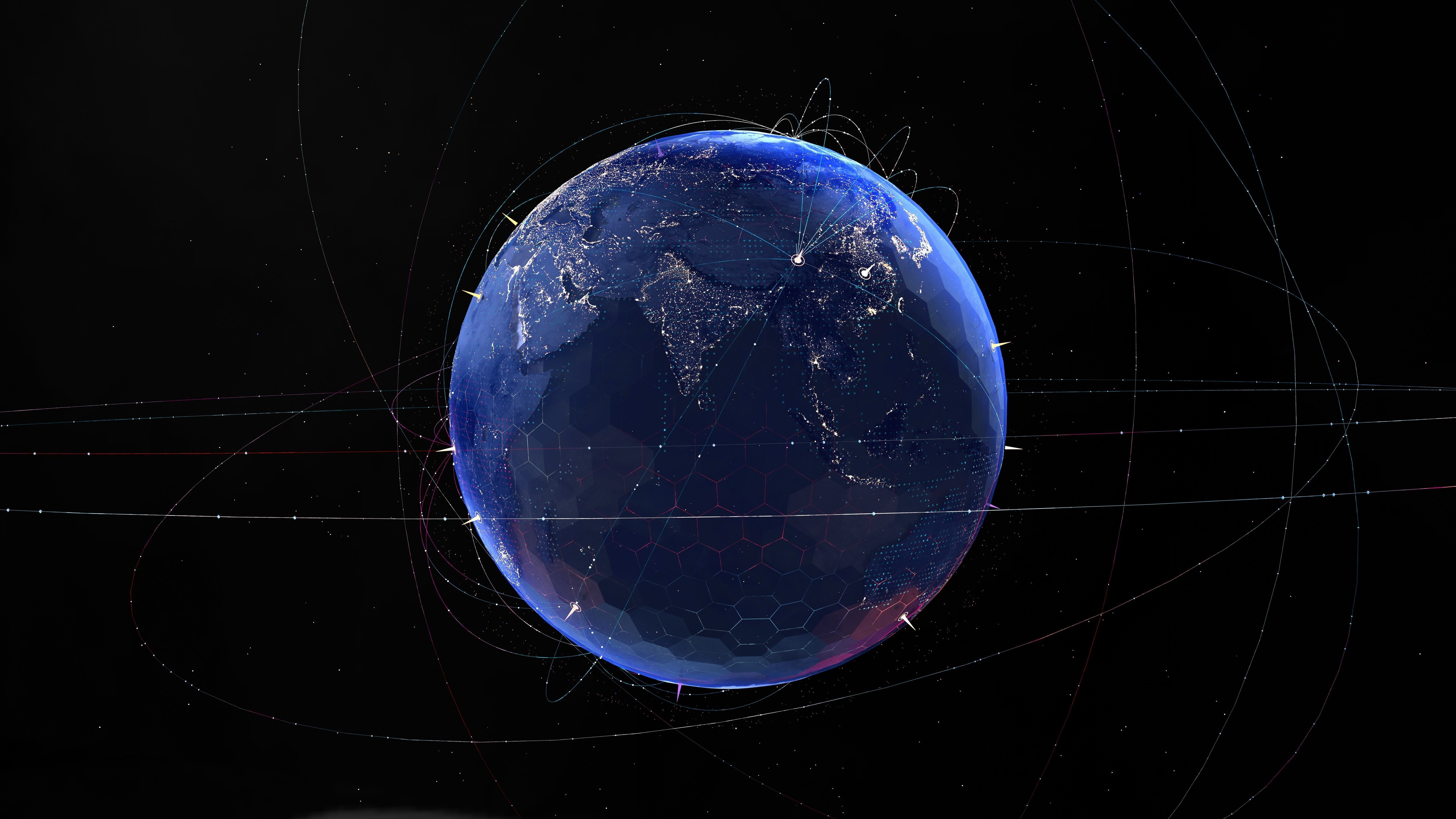 Animated High-Tech Earth 3D model_3