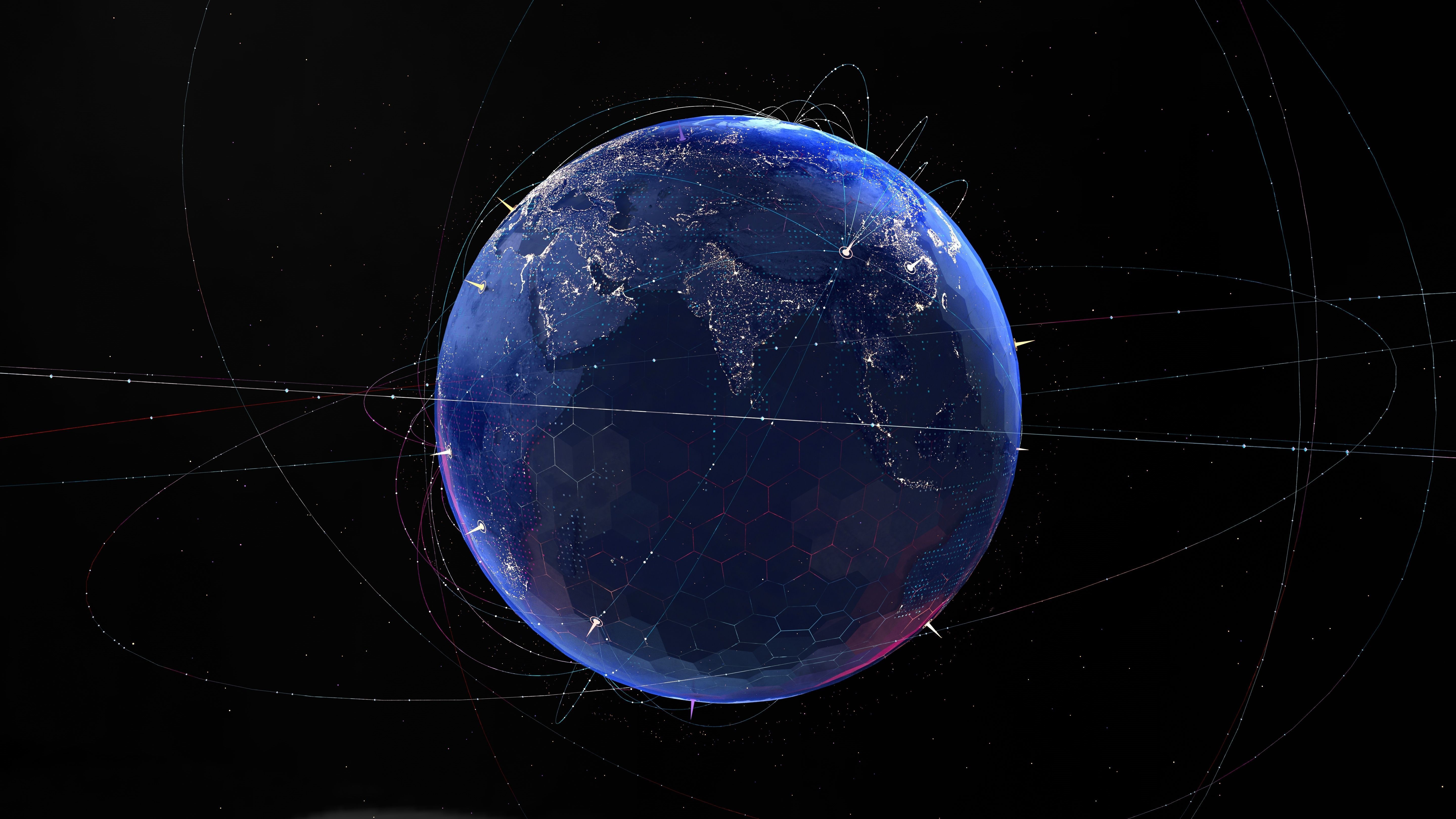 Animated High-Tech Earth 3D model_4