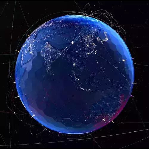 Animated High-Tech Earth 3D model