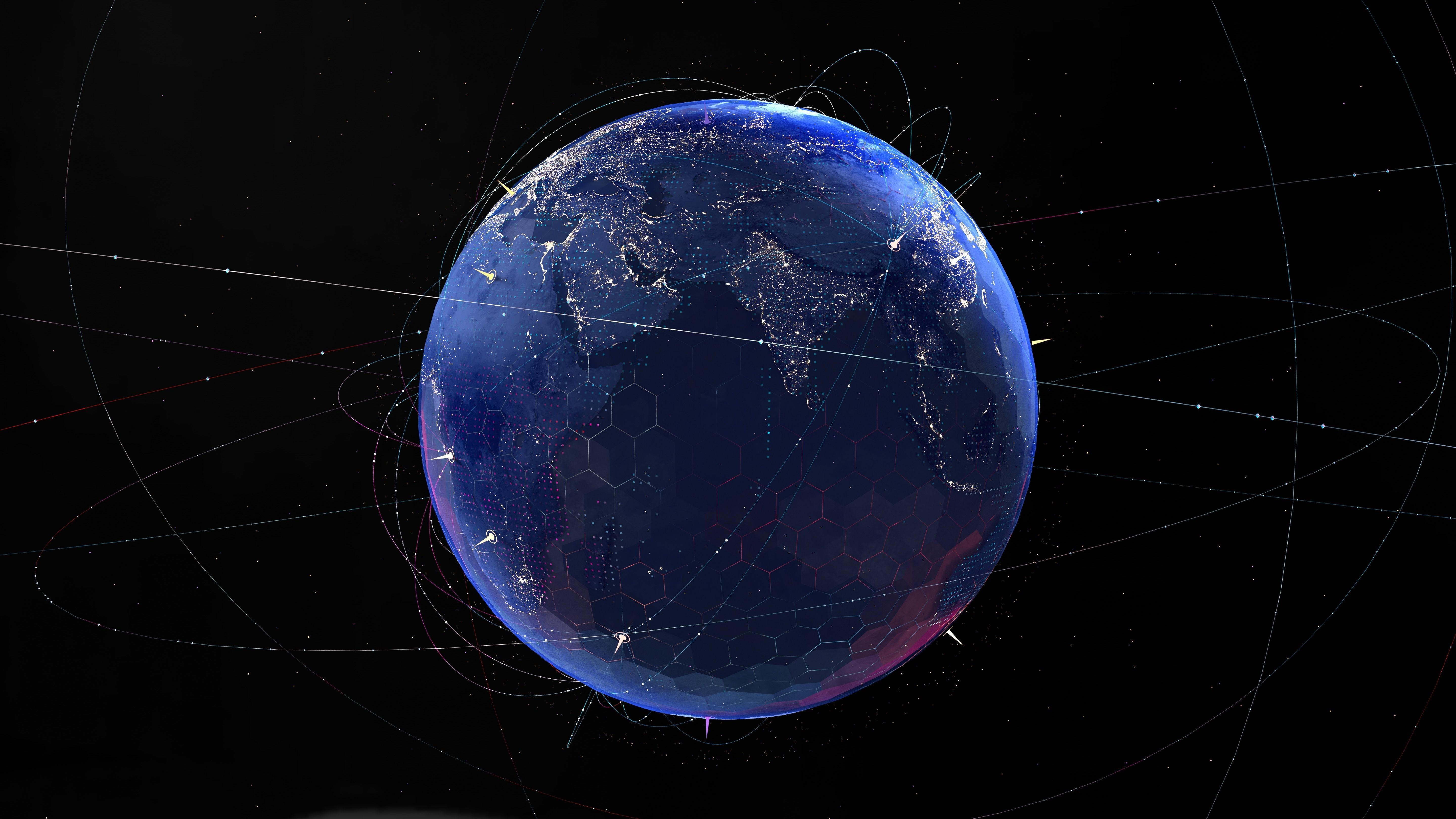 Animated High-Tech Earth 3D model_5