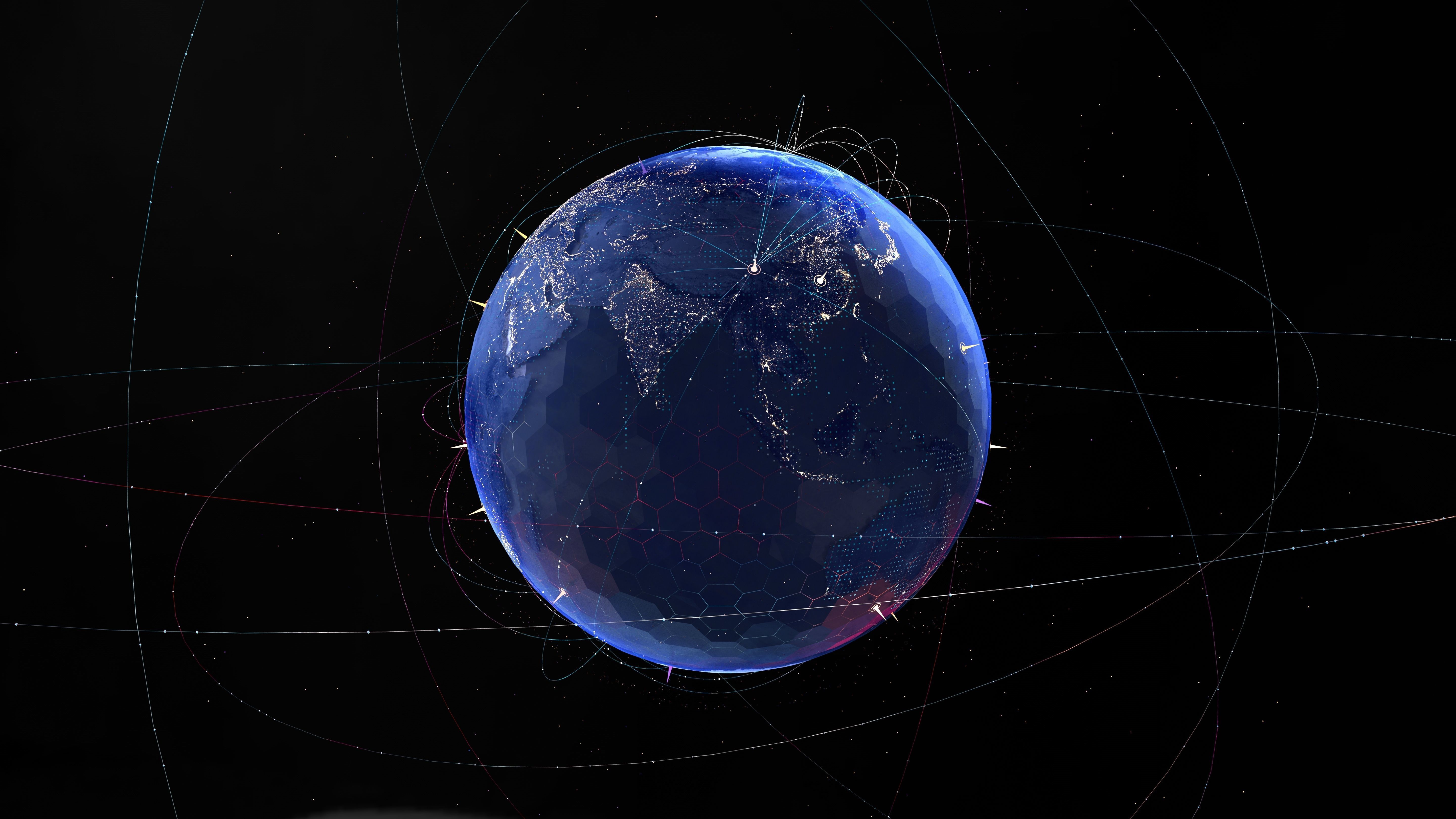 Animated High-Tech Earth 3D model_2