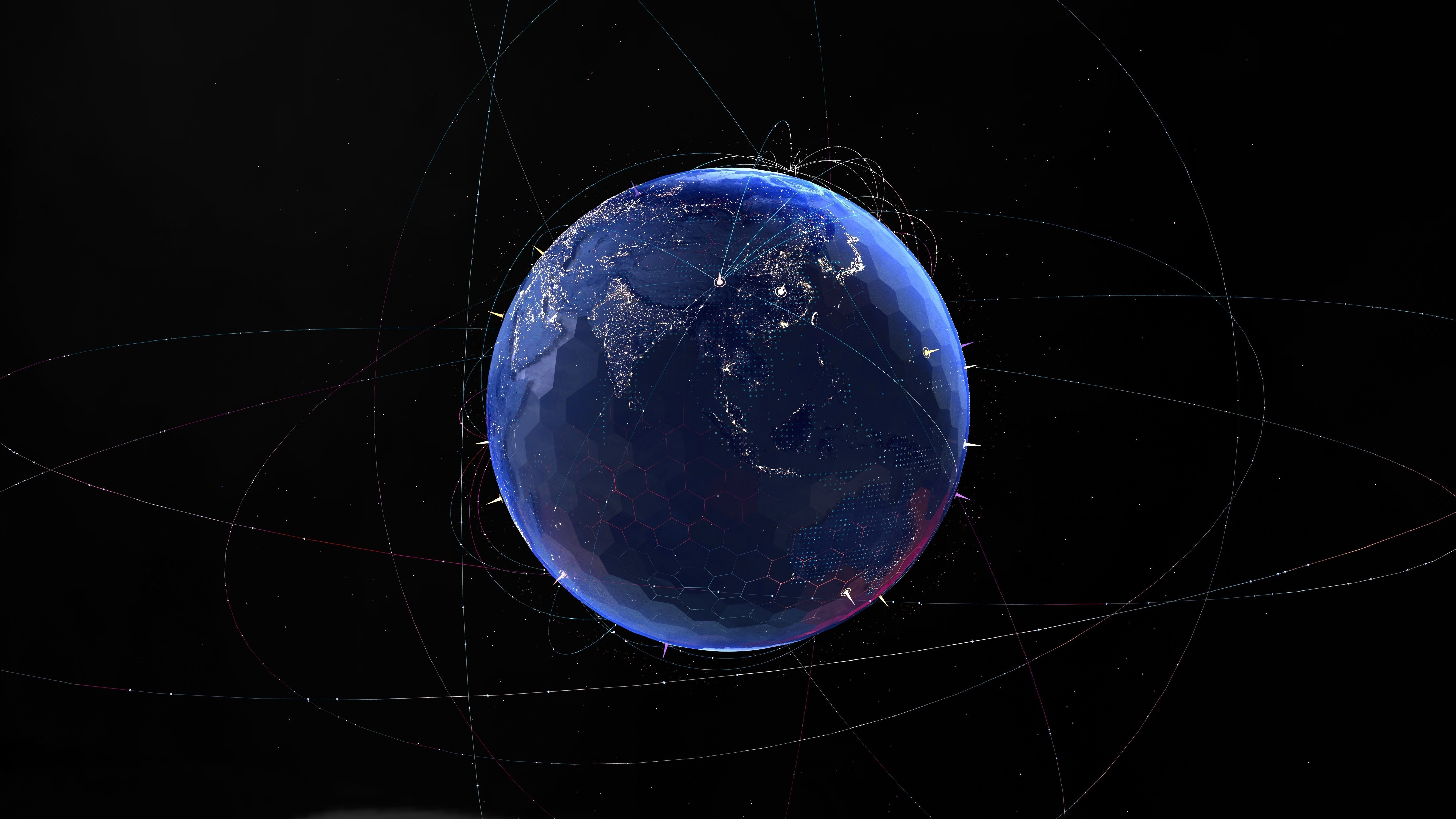 Animated High-Tech Earth 3D model_1