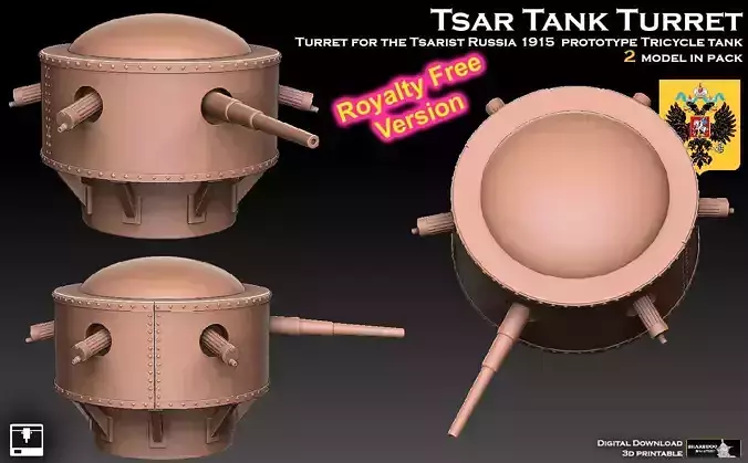 Tsar Tank Turret ROYALTY FREE VERSION