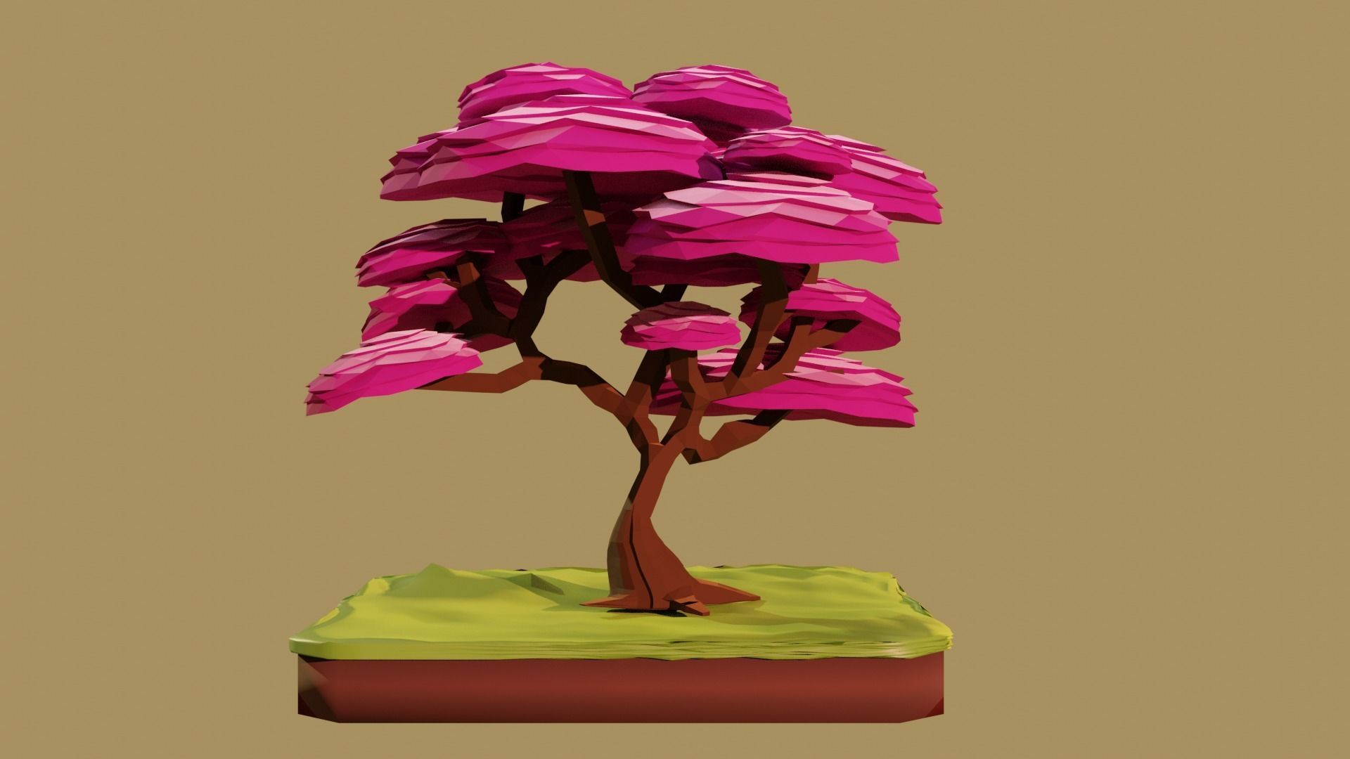 Pagoda  Japanese Temple Low-poly 3D model_10