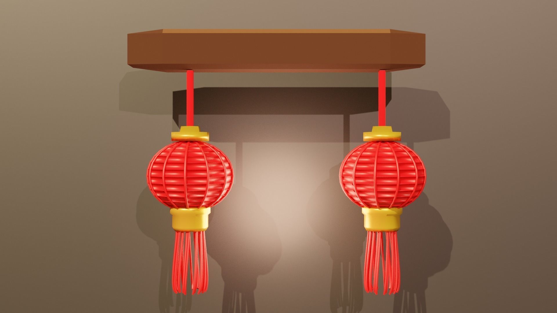 Pagoda  Japanese Temple Low-poly 3D model_12