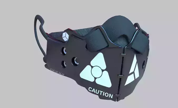 Facemask Techwear Scifi Cyberpunk Low-poly 3D model