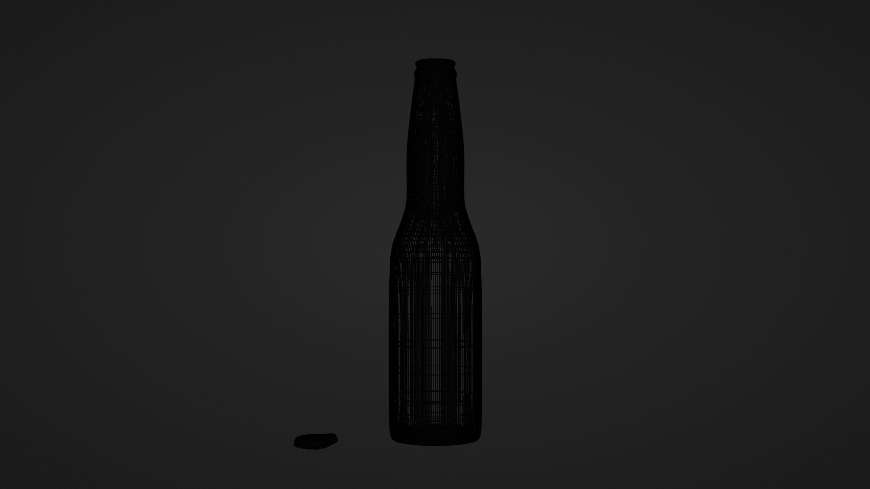 Beer-soda bottle with caps and liquid 3D model_8