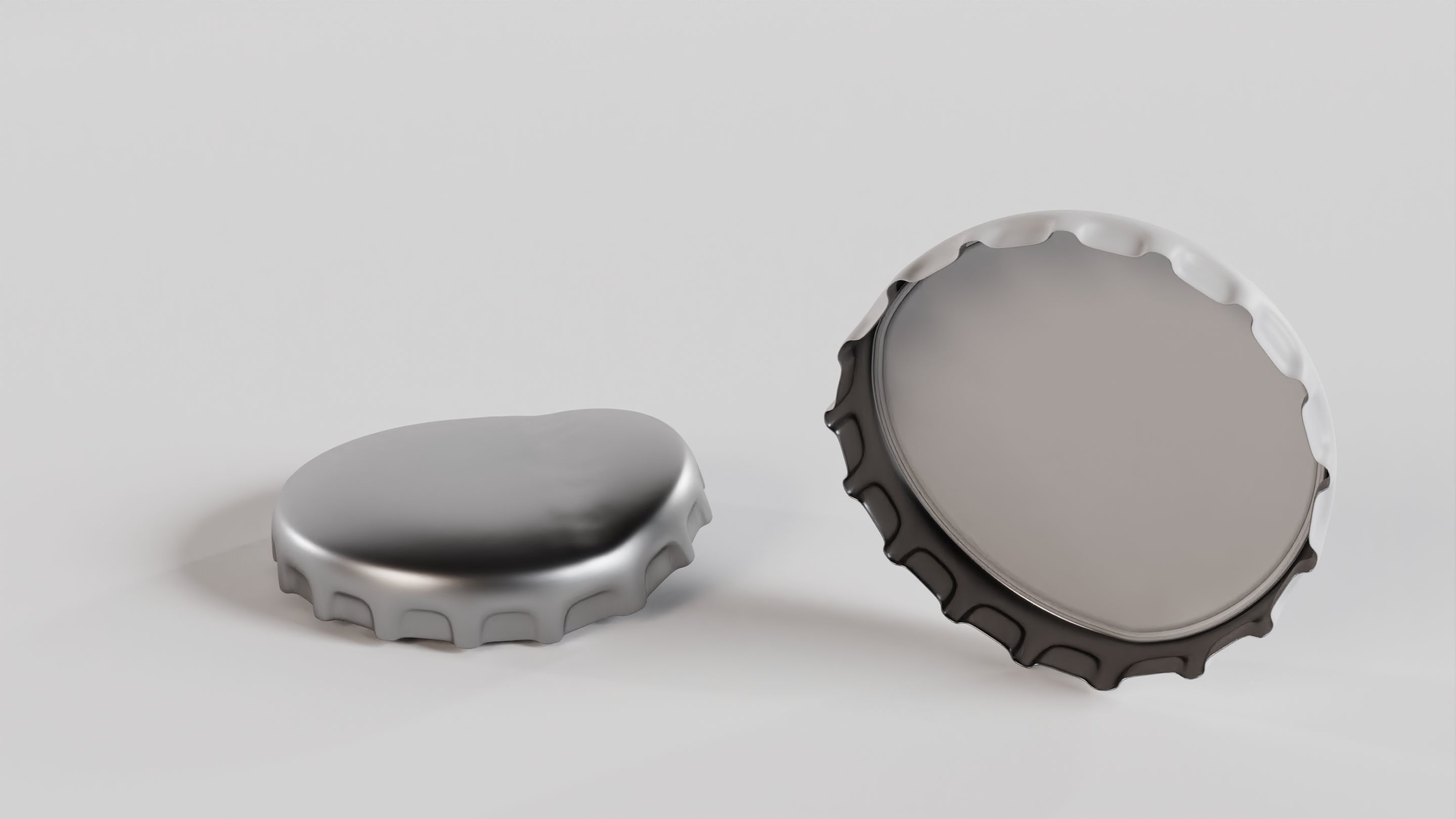 Beer-soda bottle with caps and liquid 3D model_4
