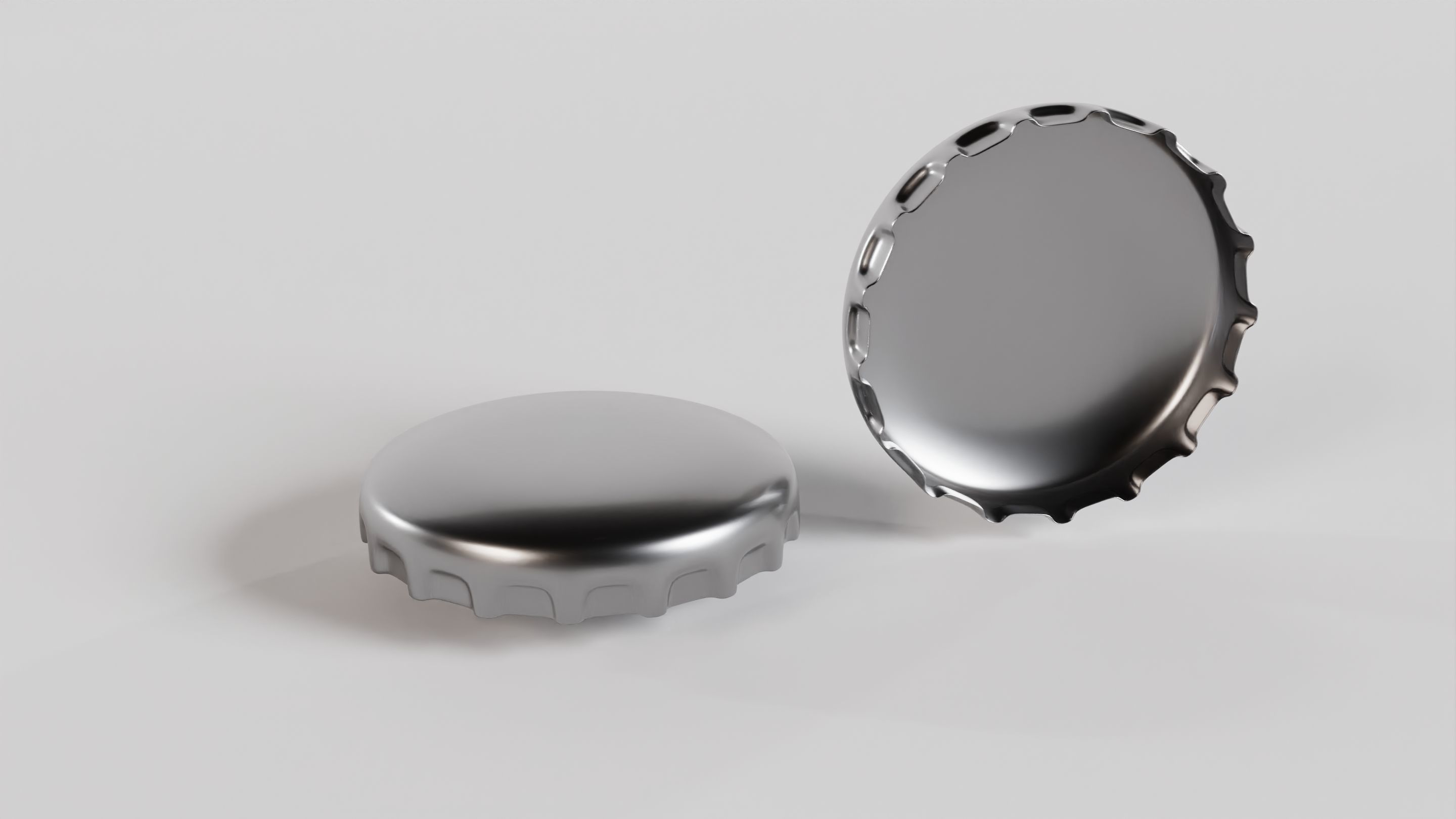 Beer-soda bottle with caps and liquid 3D model_6