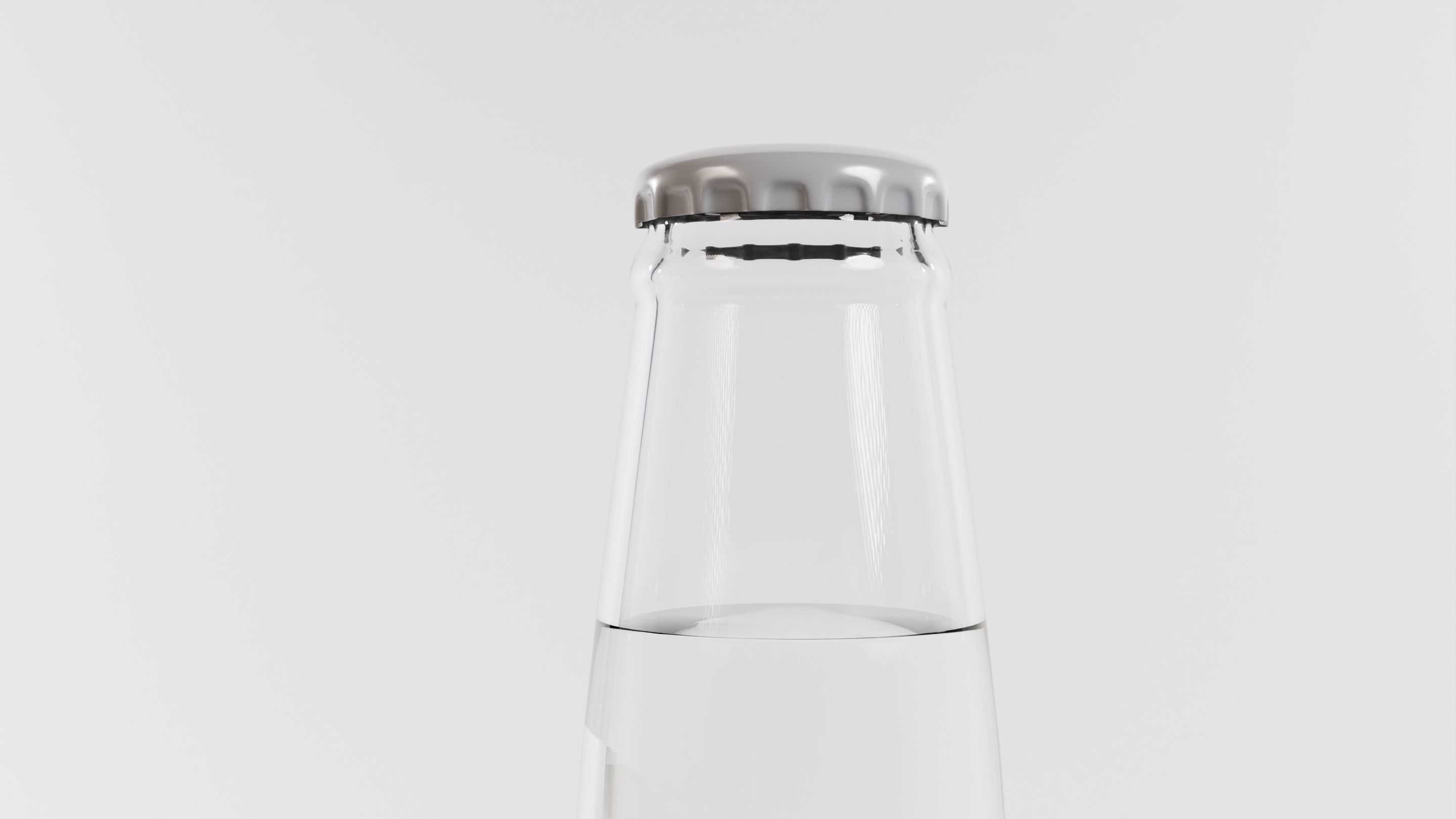 Beer-soda bottle with caps and liquid 3D model_3