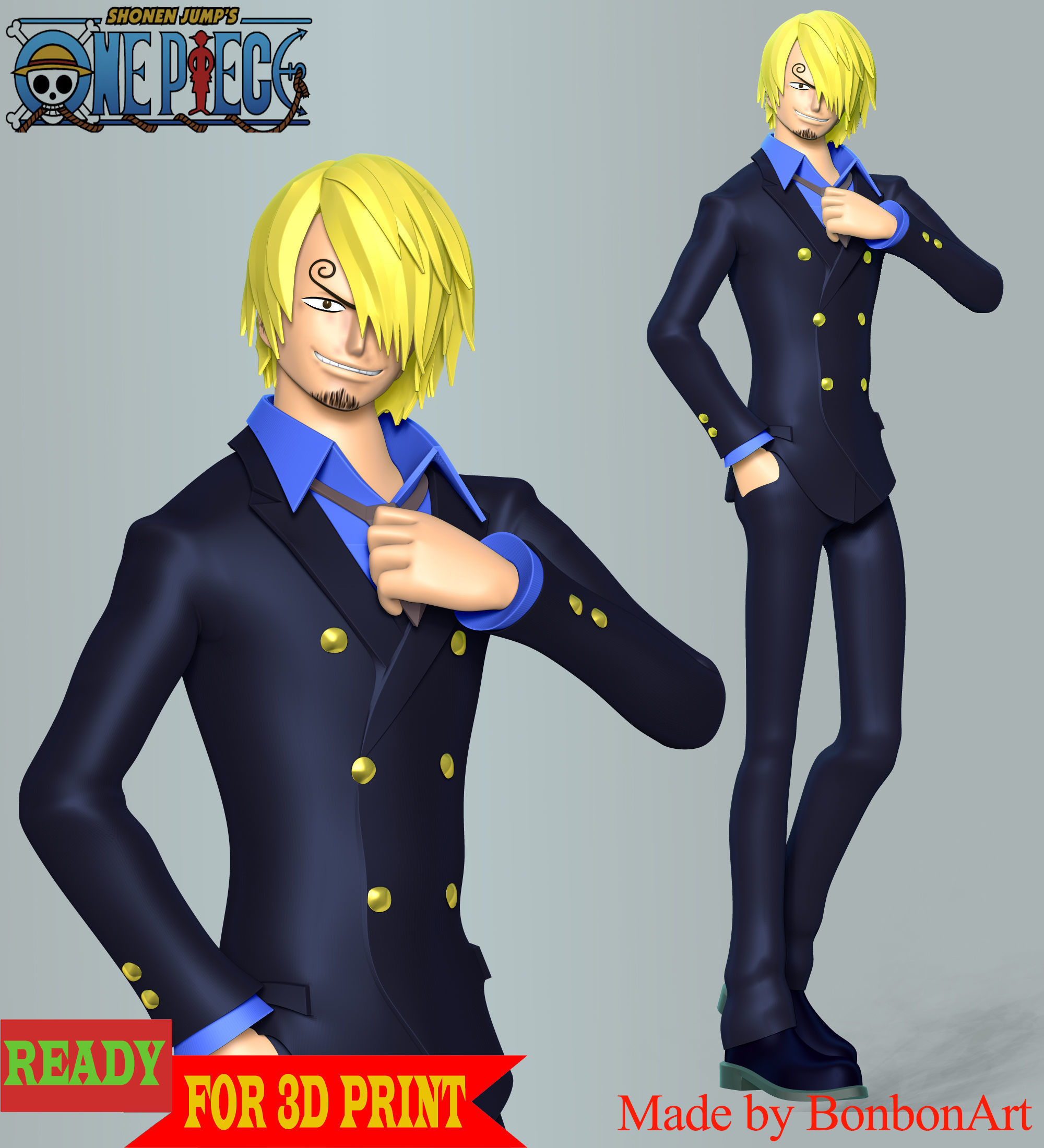 Sanji - One Piece 3D print model_1