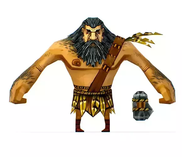 Low Poly Cartoon Creature Villager Gardner