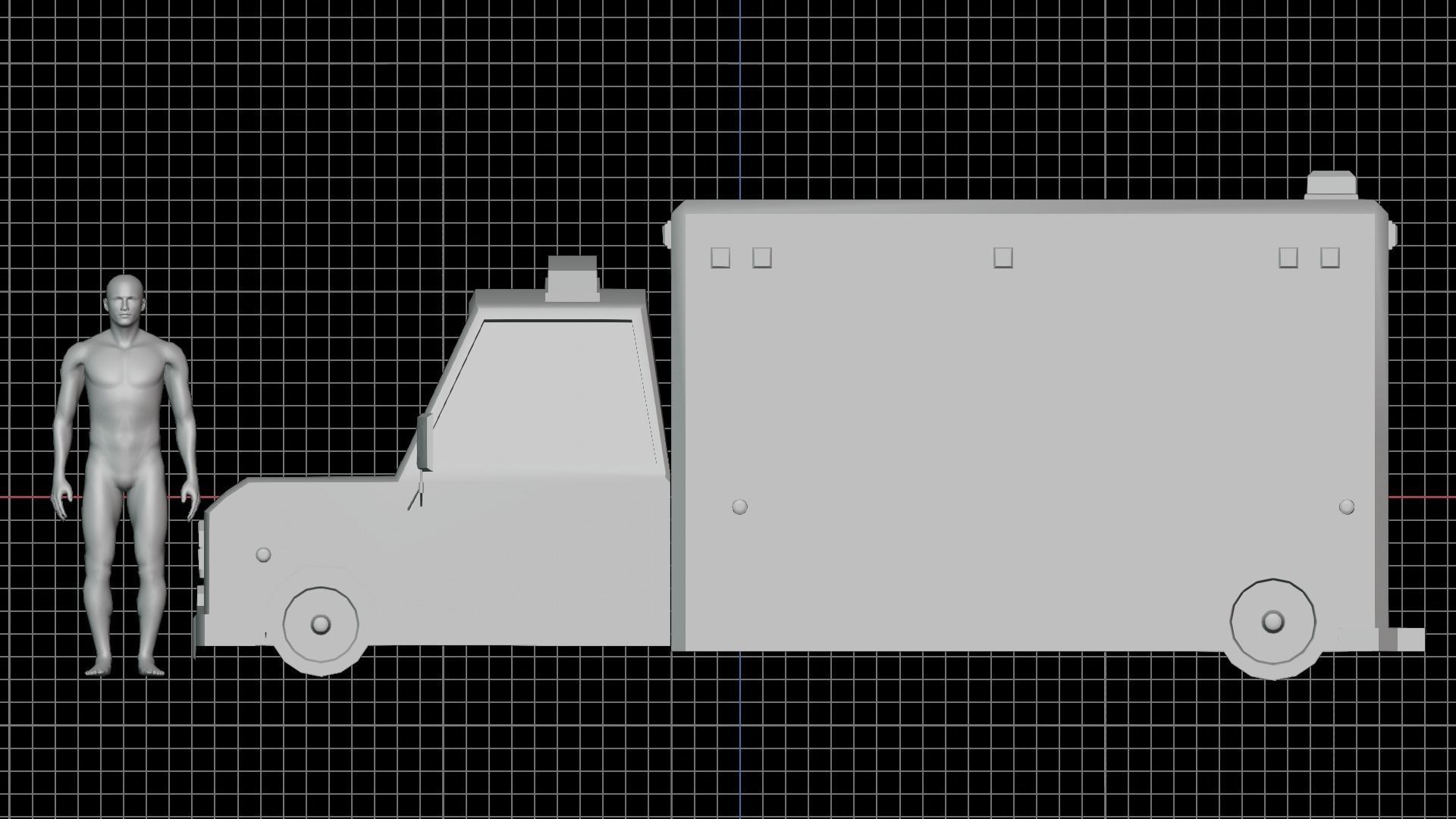 Low poly ambulance Low-poly 3D model_8