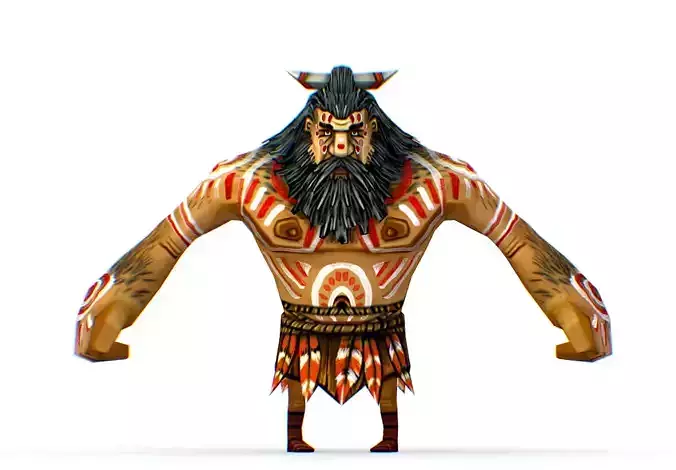 Low Poly Cartoon Creature Villager Storyteller