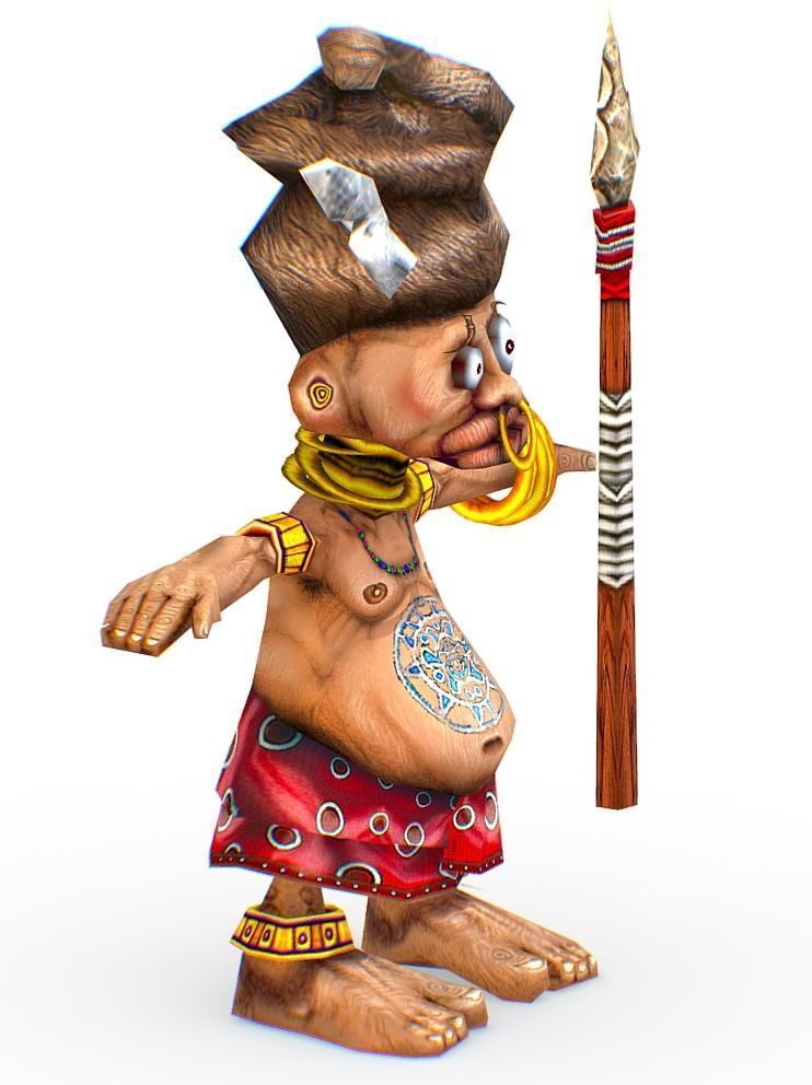 Low Poly Cartoon Creature Native Low-poly 3D model_2