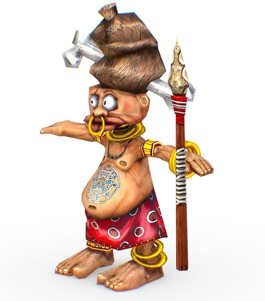 Low Poly Cartoon Creature Native Low-poly 3D model_1