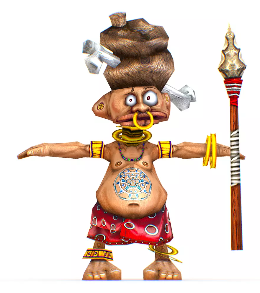 Low Poly Cartoon Creature Native Low-poly 3D model_0