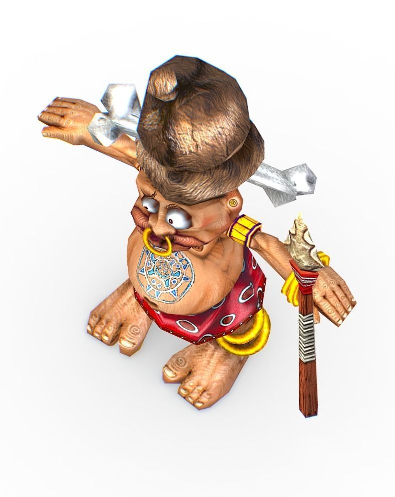 Low Poly Cartoon Creature Native Low-poly 3D model_5