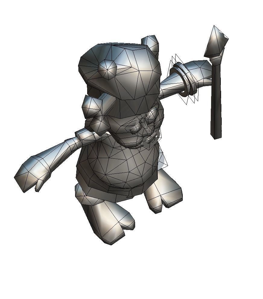 Low Poly Cartoon Creature Native Low-poly 3D model_7