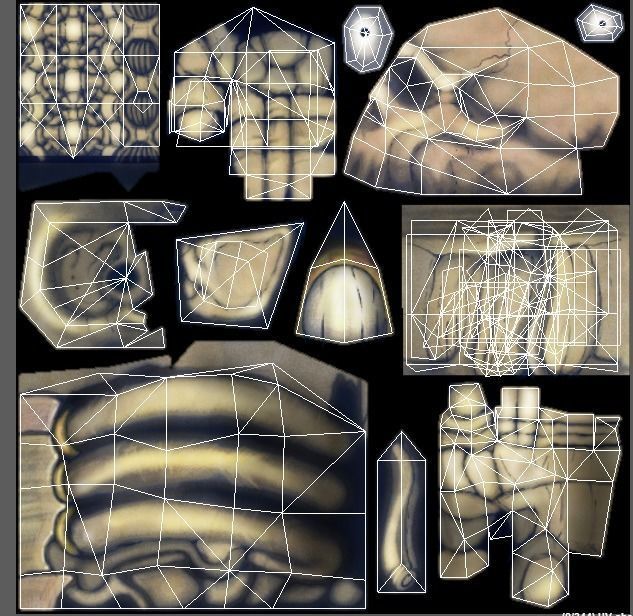 Low Poly Cartoon Creature Skeleton Low-poly 3D model_8