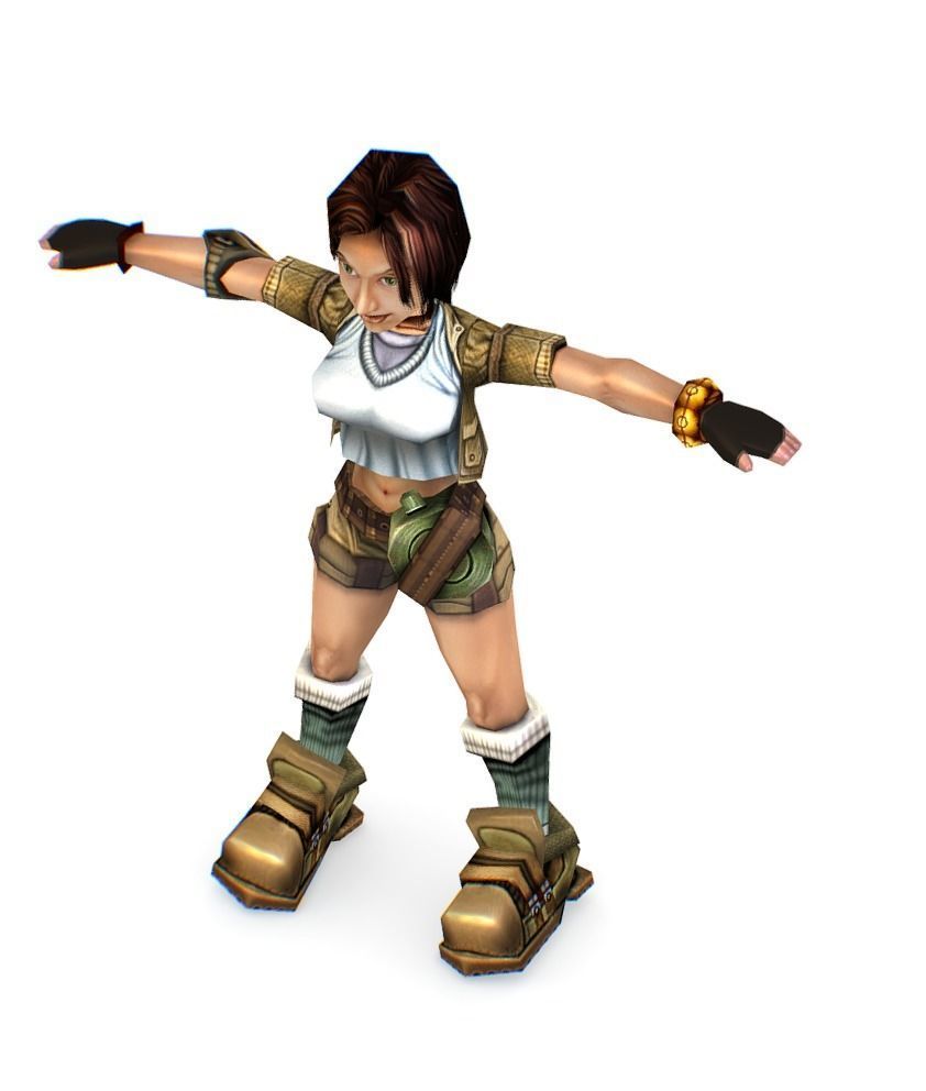 Low Poly Cartoon Creature Warrior Lara Low-poly 3D model_1