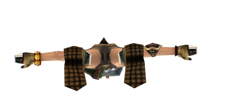 Low Poly Cartoon Creature Warrior Lara Low-poly 3D model_2