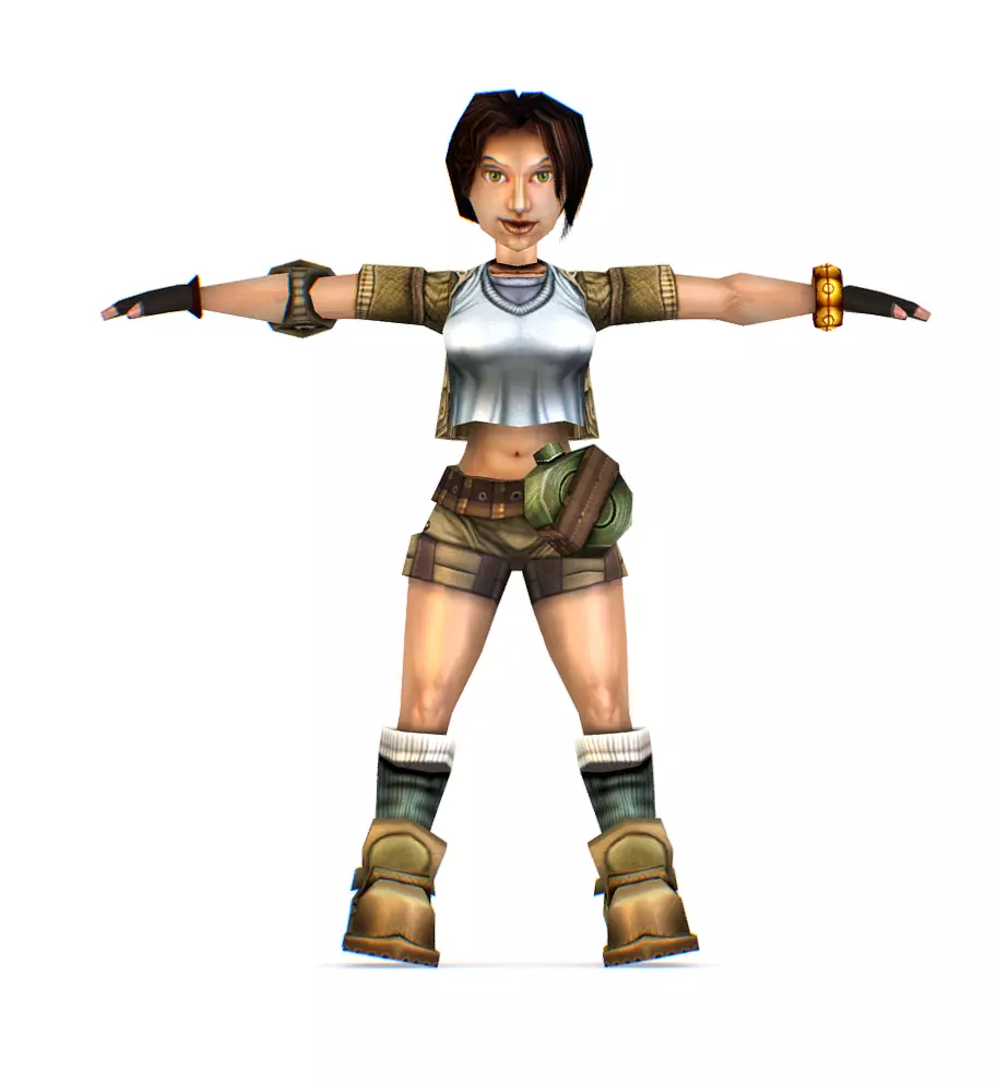 Low Poly Cartoon Creature Warrior Lara Low-poly 3D model_0