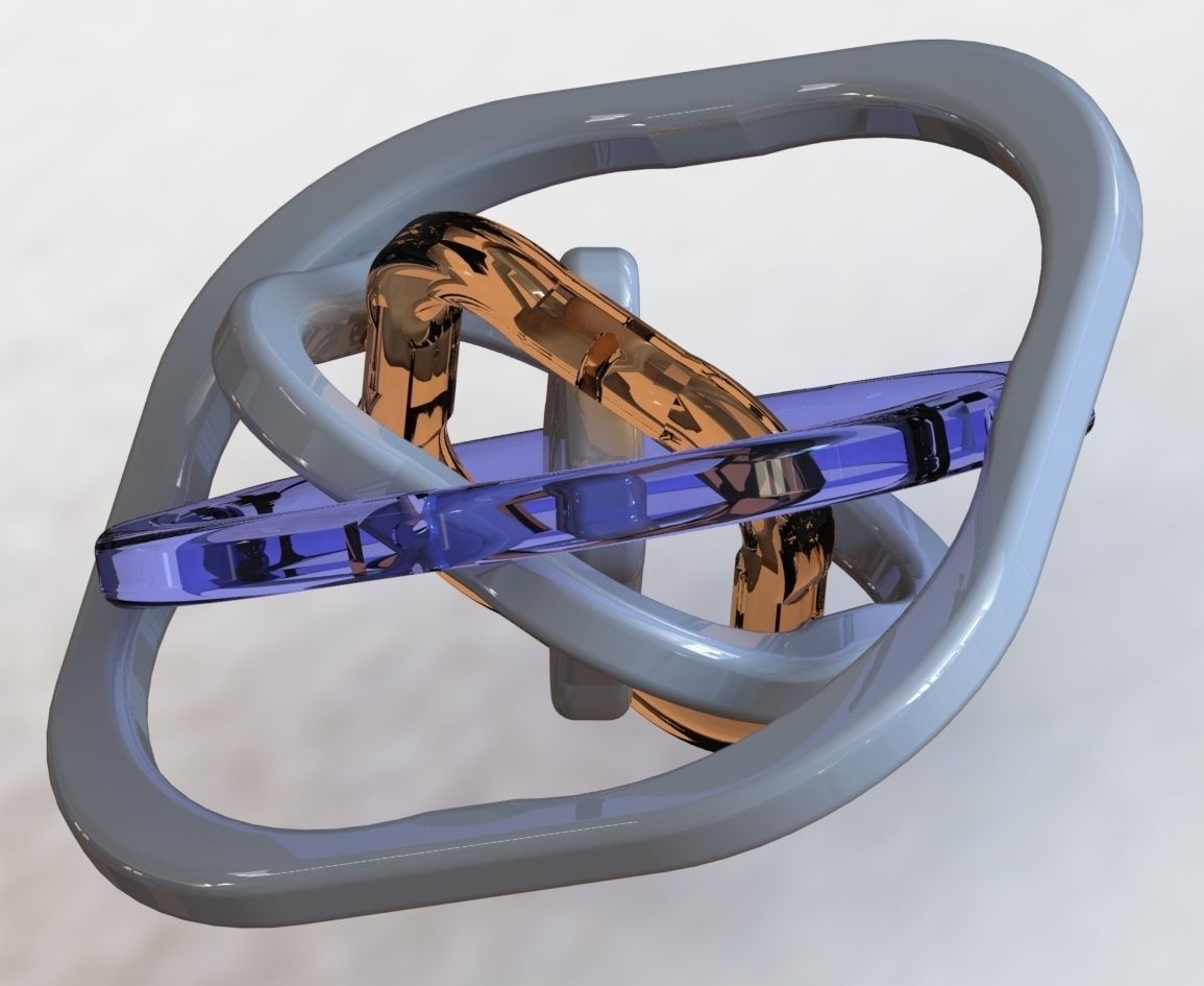 Manual orbital pendulum perpetual motion machine 3D print model_7