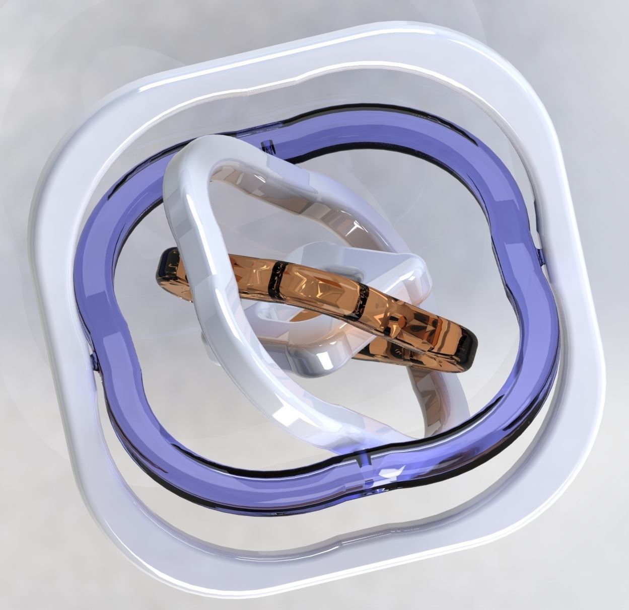 Manual orbital pendulum perpetual motion machine 3D print model_8