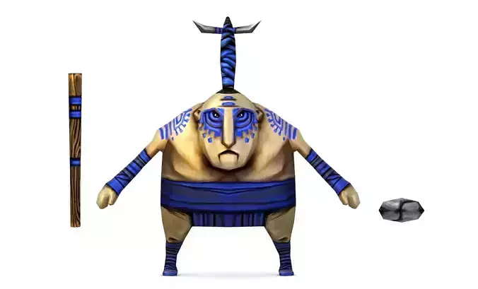 Low Poly Cartoon Creature Enemy Pygmy