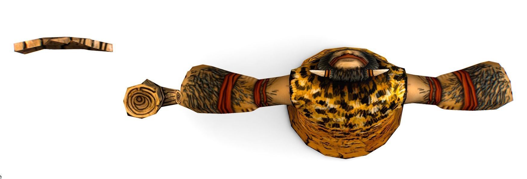 Low Poly Cartoon Creature Cave Pygmy Low-poly 3D model_2