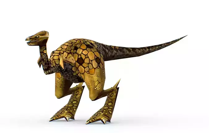 Low Poly Cartoon Creature Dino Tava