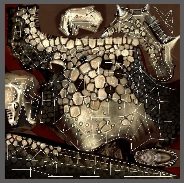 Low Poly Cartoon Creature Dino WhiteTava Low-poly 3D model_7