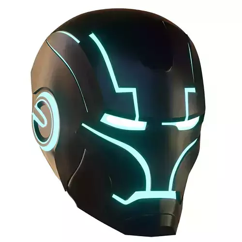 Tron Iron man helmet Free 3D print model