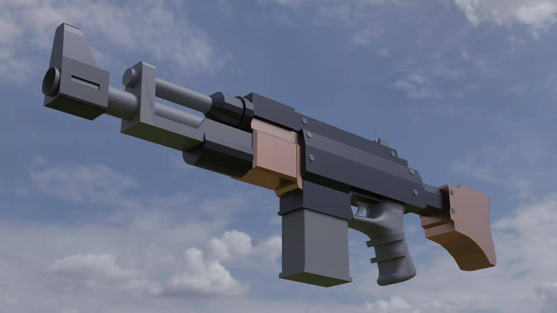 Auto gun 3D model_0