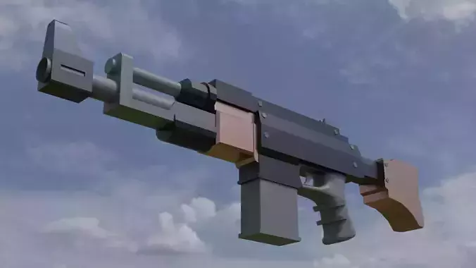 Auto gun 3D model