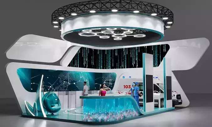 exhibition scene 3D model