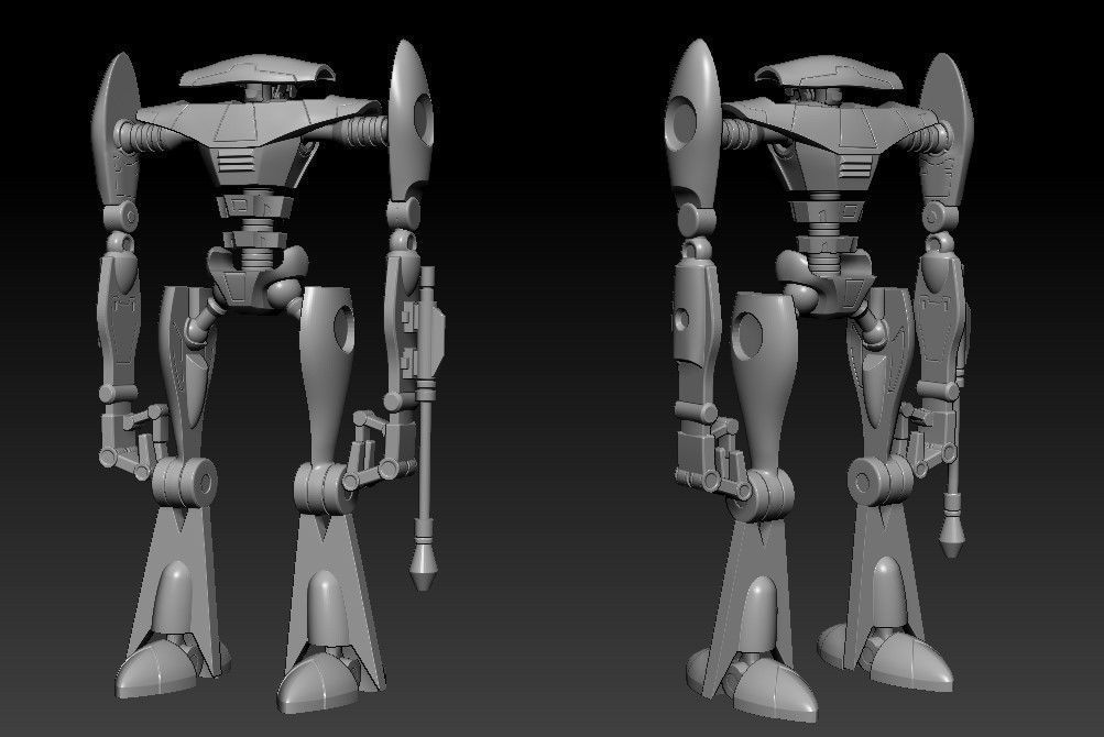 Aqua Droid One12 Scale Articulation STL files 3D print model_1