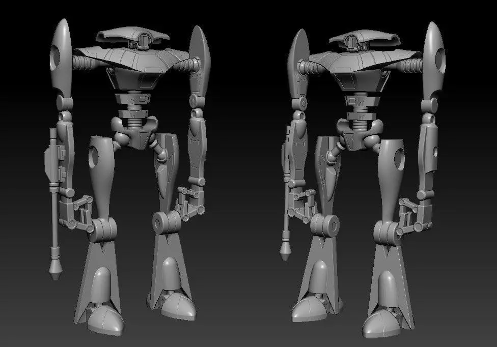 Aqua Droid One12 Scale Articulation STL files 3D print model_0