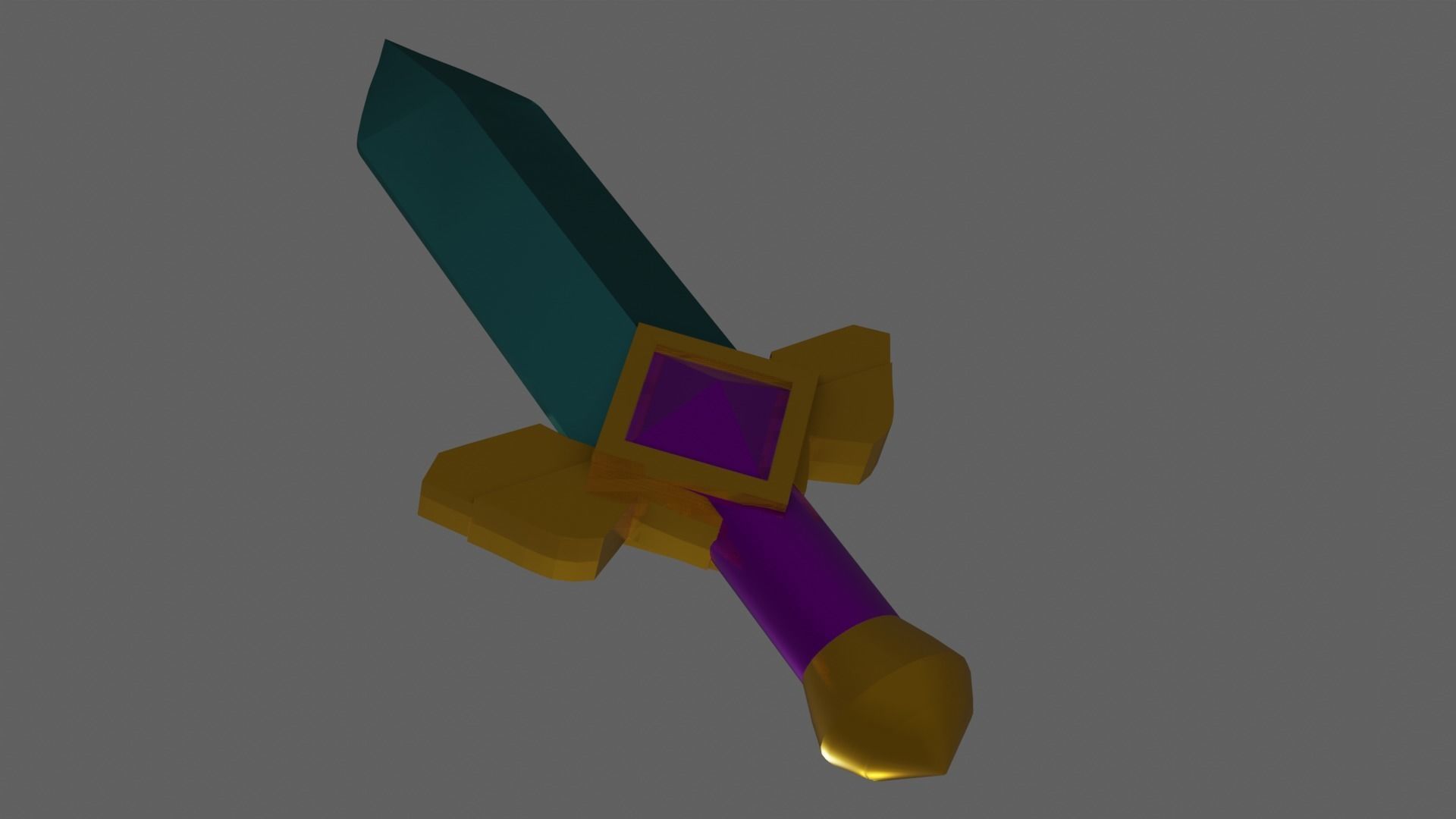 Low poly Sword 3d model Low-poly 3D model_2