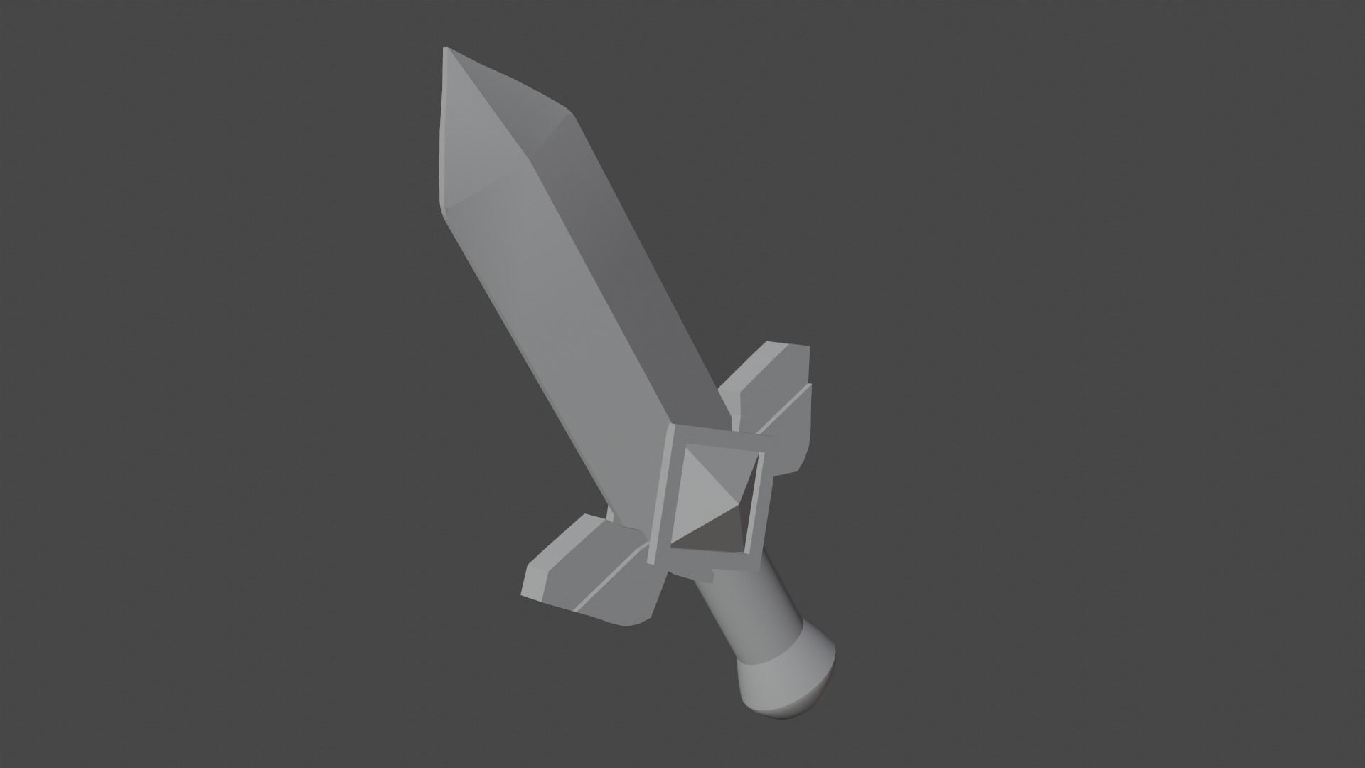 Low poly Sword 3d model Low-poly 3D model_3