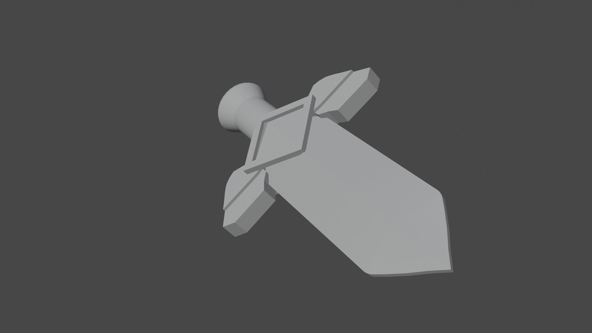 Low poly Sword 3d model Low-poly 3D model_5