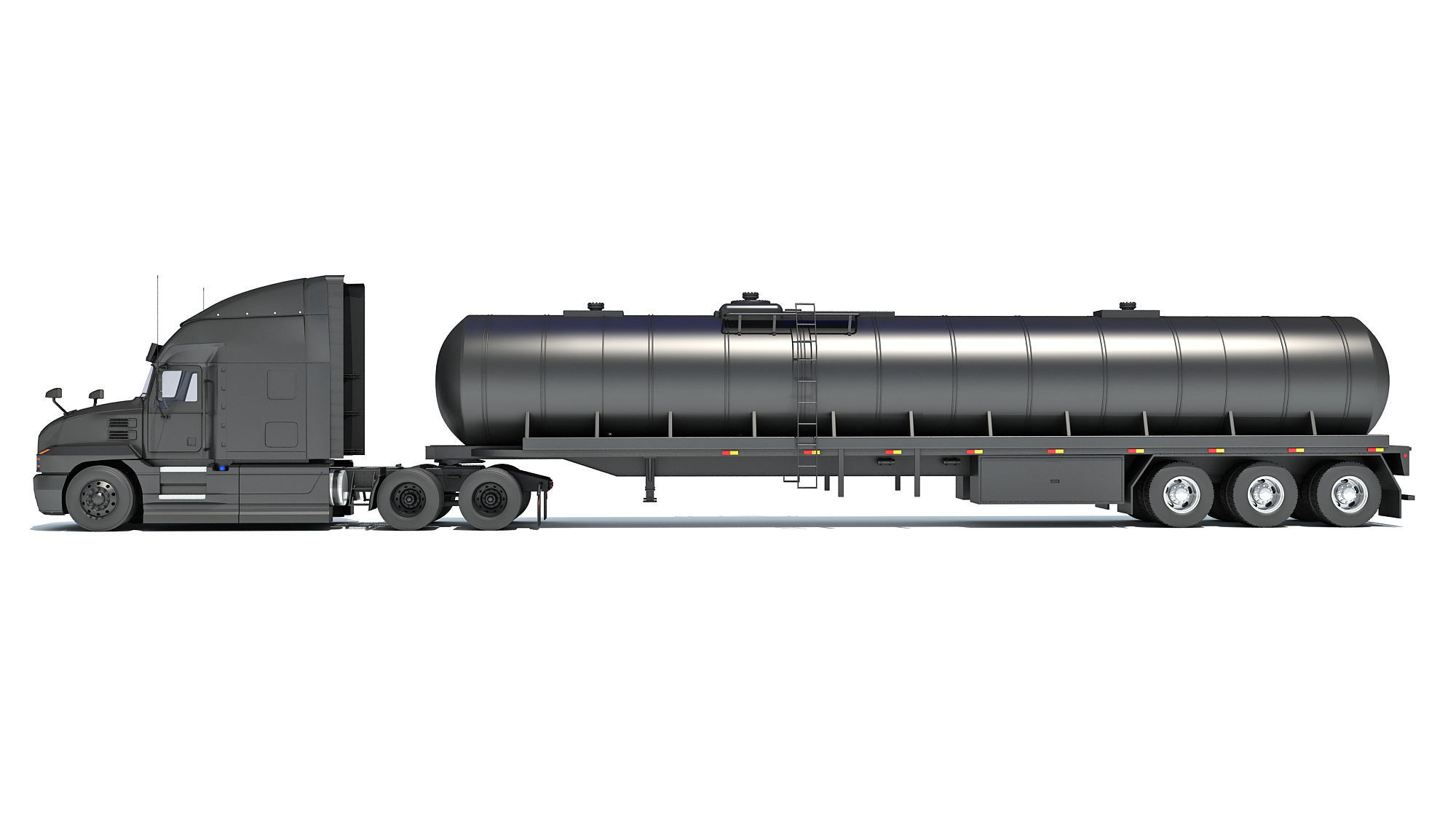 Truck with Tank Semitrailer 3D model_1