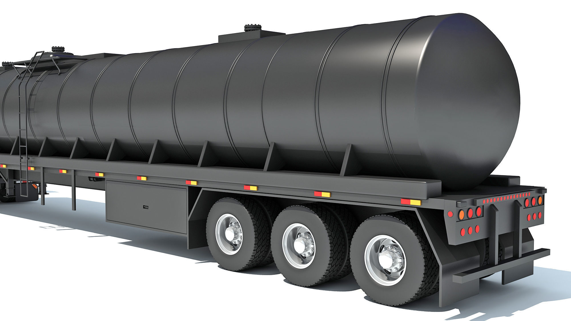Truck with Tank Semitrailer 3D model_16