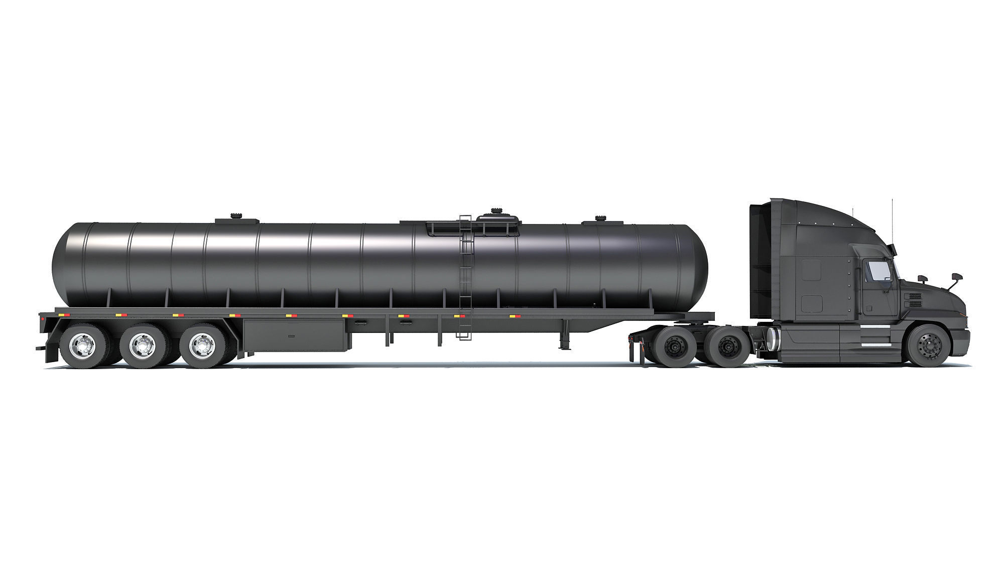 Truck with Tank Semitrailer 3D model_5