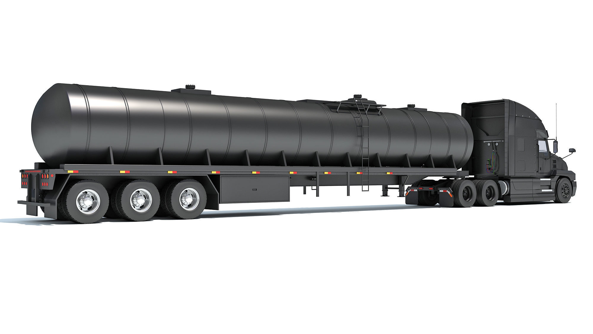 Truck with Tank Semitrailer 3D model_4